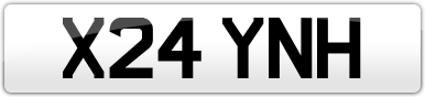 Plate image for registration plate X24YNH