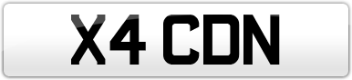 Plate image for registration plate X4CDN