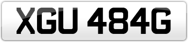 Plate image for registration plate XGU484G