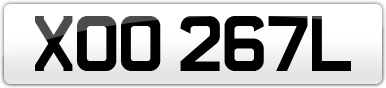Plate image for registration plate XOO267L
