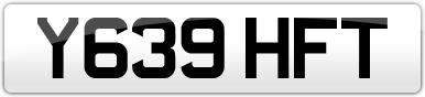 Plate image for registration plate Y639HFT