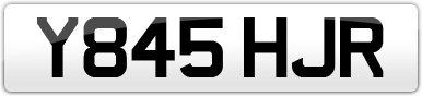 Plate image for registration plate Y845HJR