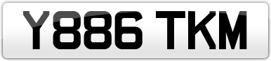 Plate image for registration plate Y886TKM