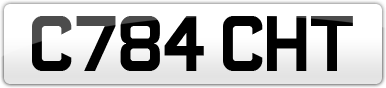 Plate image for registration plate C784CHT