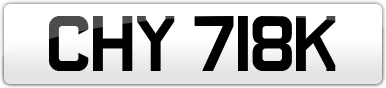 Plate image for registration plate CHY718K