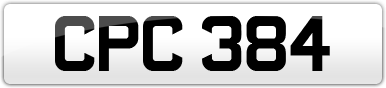 Plate image for registration plate CPC384