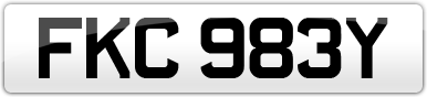 Plate image for registration plate FKC983Y