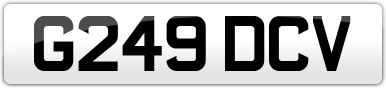 Plate image for registration plate G249DCV