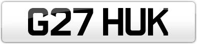 Plate image for registration plate G27HUK