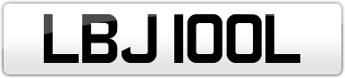 Plate image for registration plate LBJ100L