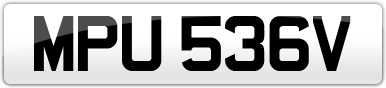 Plate image for registration plate MPU536V