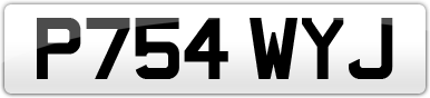 Plate image for registration plate P754WYJ