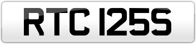 Plate image for registration plate RTC125S