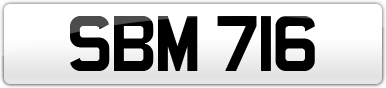 Plate image for registration plate SBM716