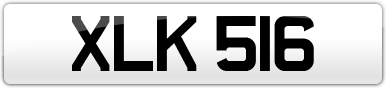 Plate image for registration plate XLK516
