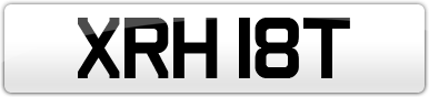 Plate image for registration plate XRH18T